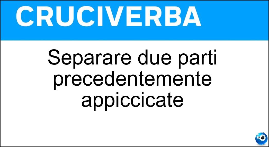 Separare due parti precedentemente appiccicate Soluzione Separare due parti precedentemente appiccicate - Scollare