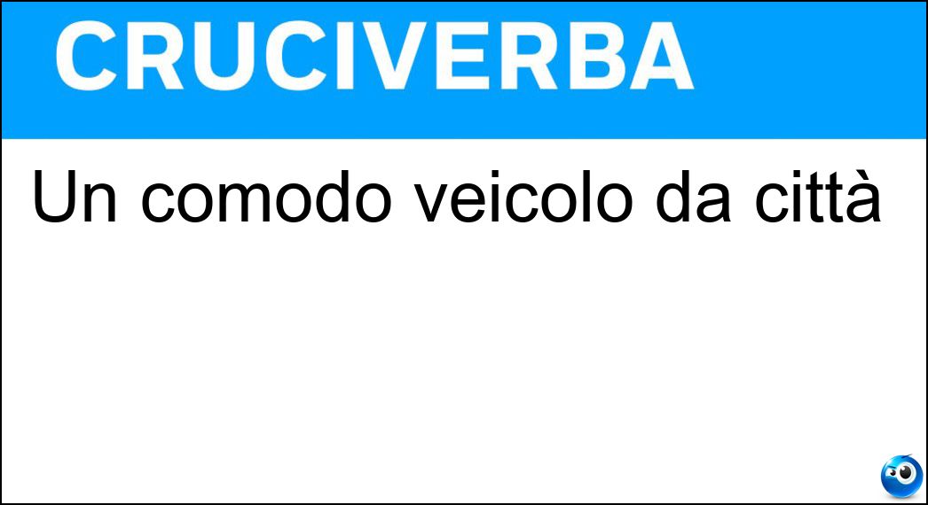 Un comodo veicolo da città