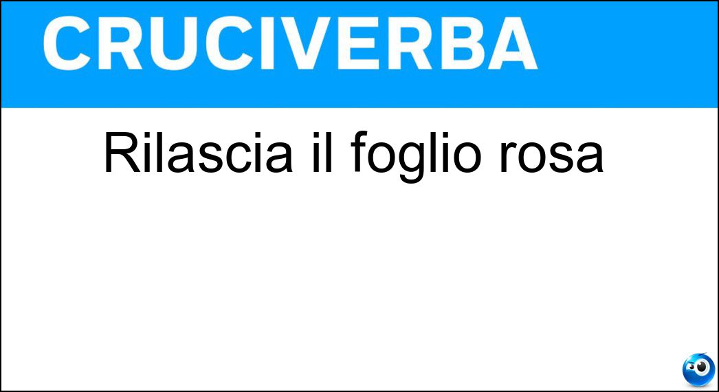 rilascia foglio