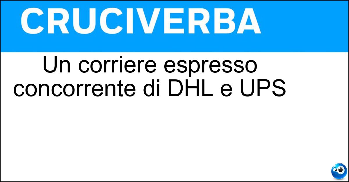 Soluzione Un corriere espresso concorrente di DHL e UPS - Sda