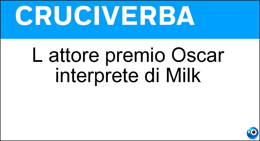 L attore premio Oscar interprete di Milk