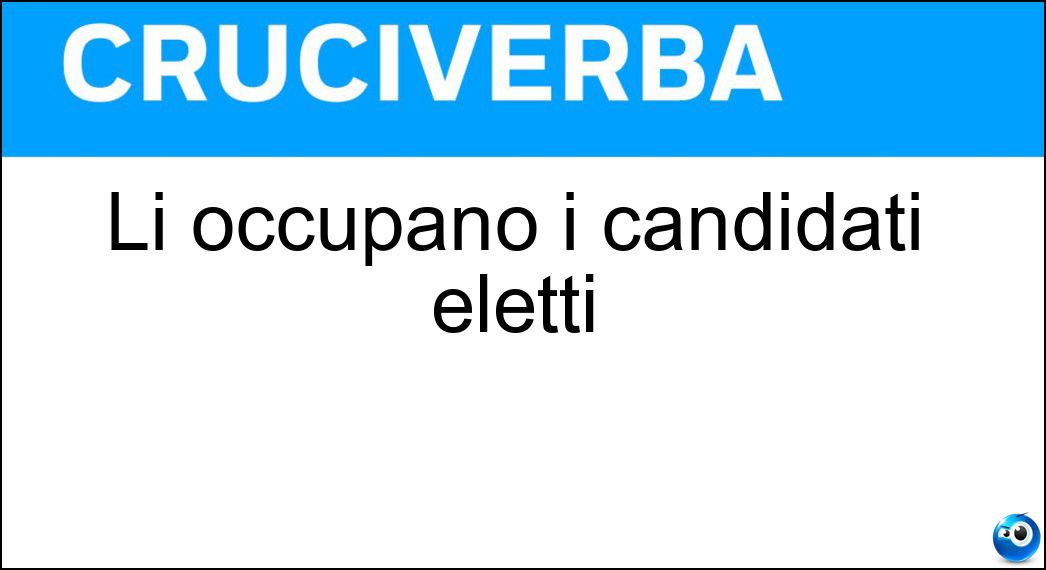 occupano candidati