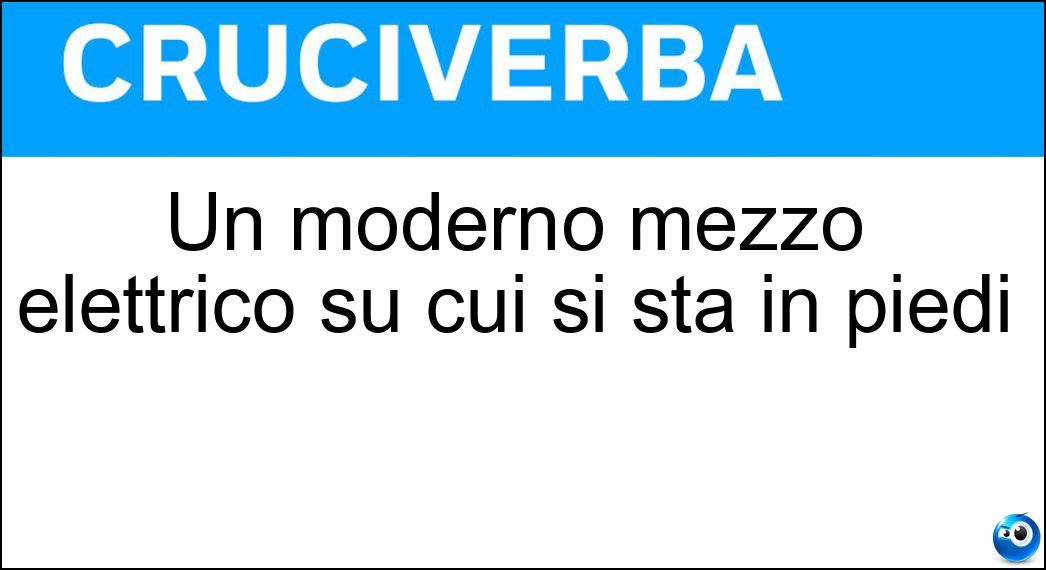 Un moderno mezzo elettrico su cui si sta in piedi