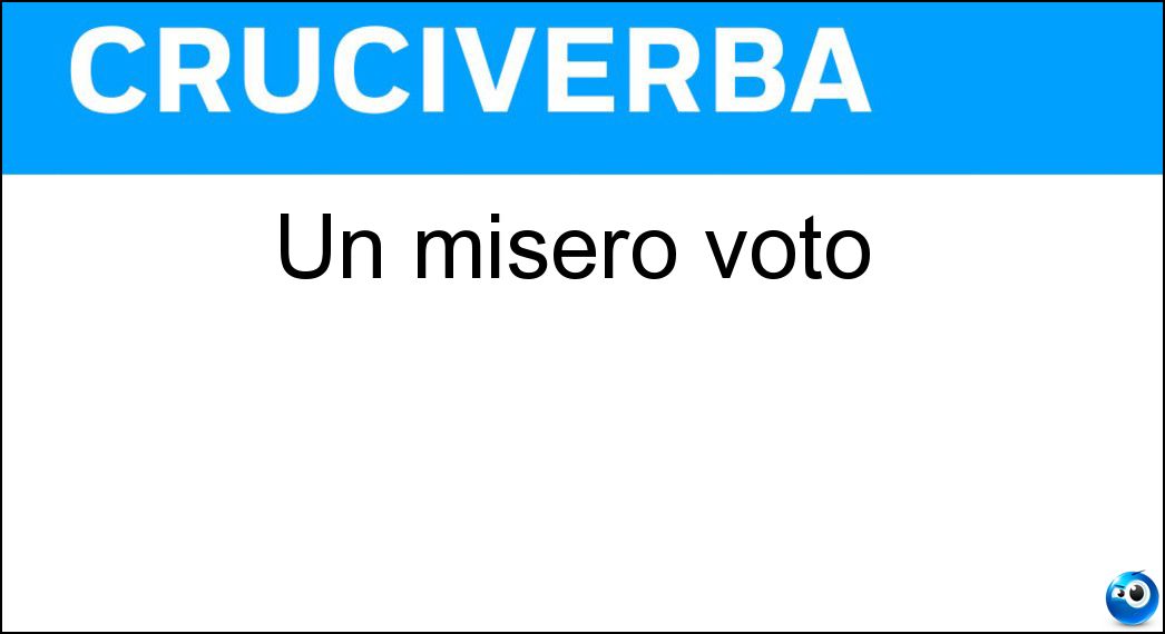 Un misero voto