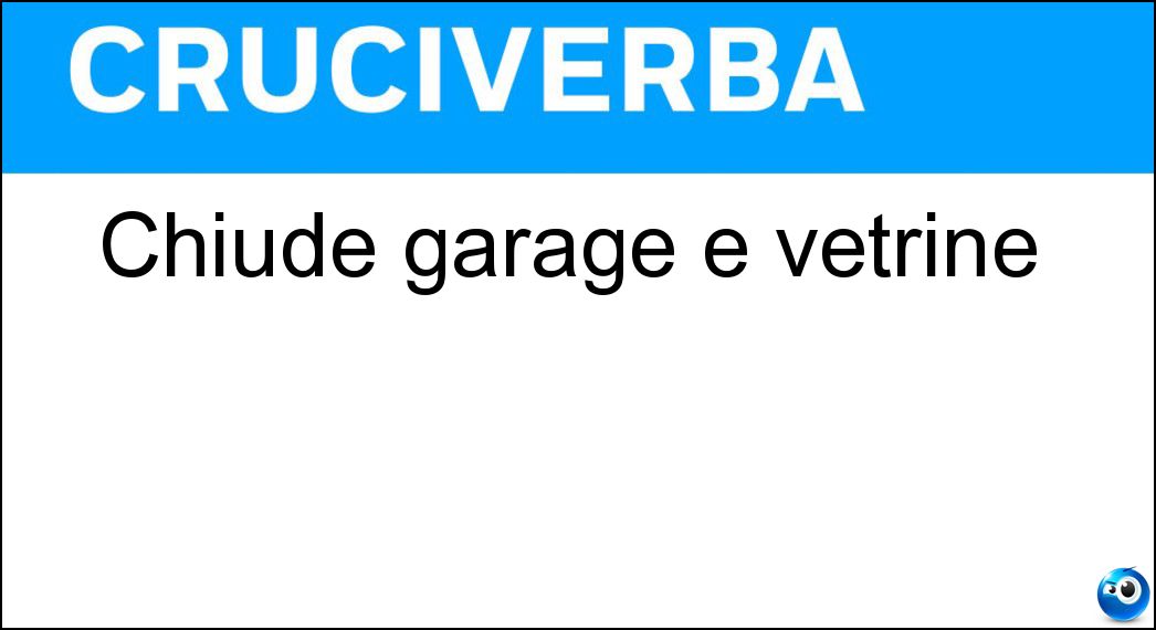 Soluzione Chiude garage e vetrine - Serranda