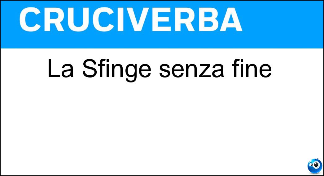 Soluzione La Sfinge senza fine - Sg