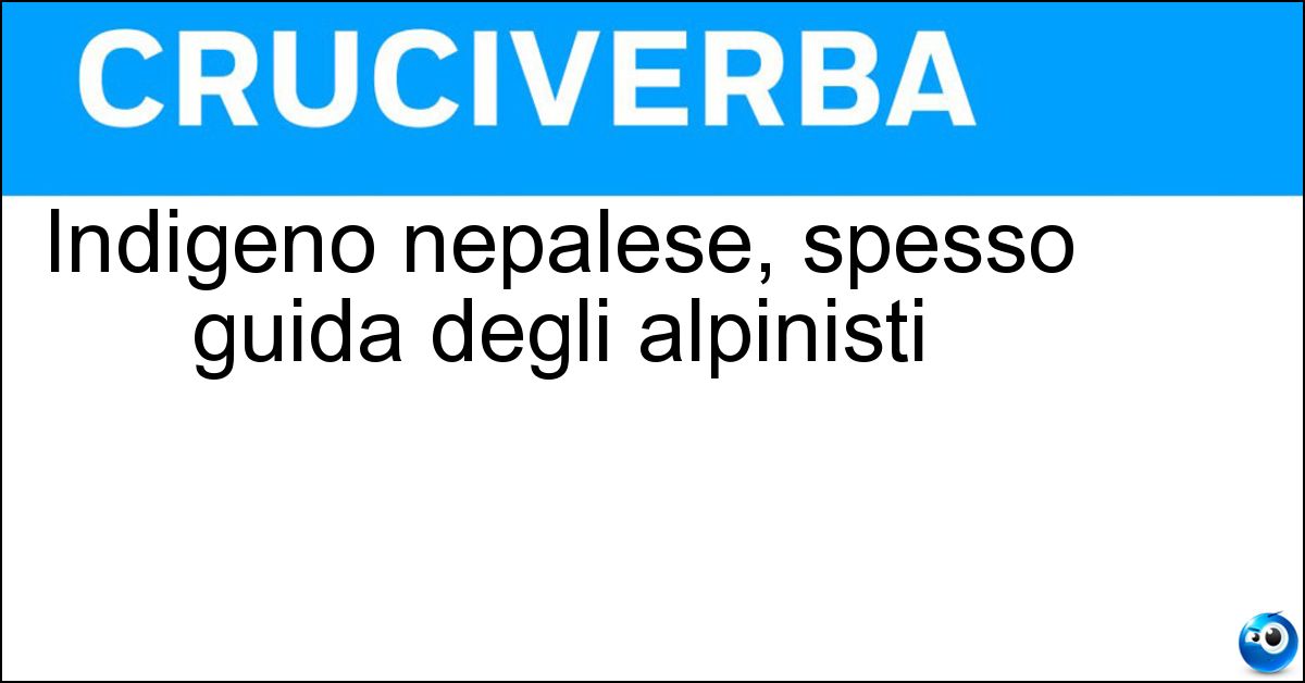 Soluzione Indigeno nepalese, spesso guida degli alpinisti - Sherpa