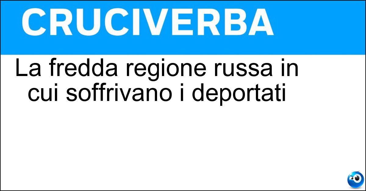 Soluzione La fredda regione russa in cui soffrivano i deportati - Siberia