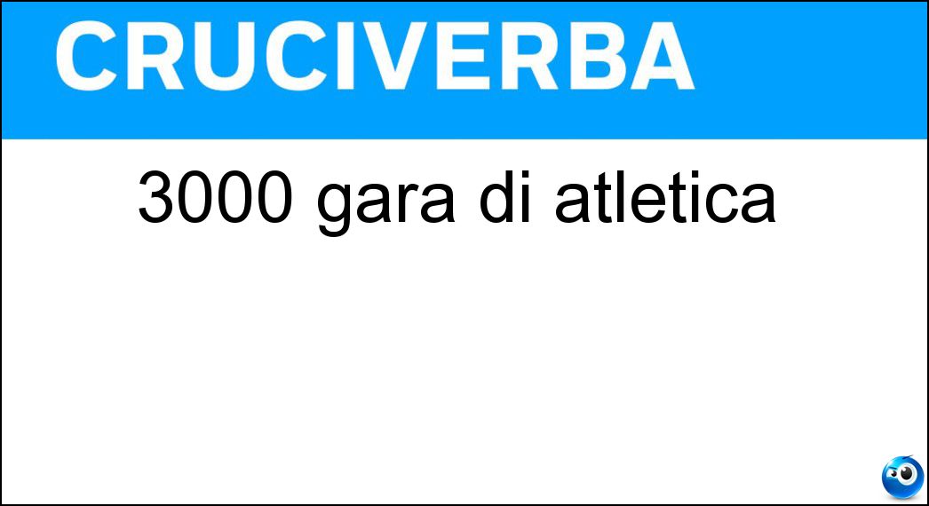 3000 gara di atletica Soluzione 3000 gara di atletica - Siepi