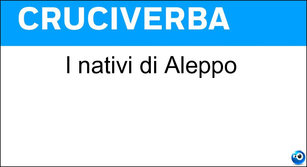 nativi aleppo