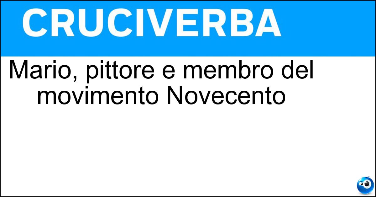 Soluzione Mario, pittore e membro del movimento Novecento - Sironi