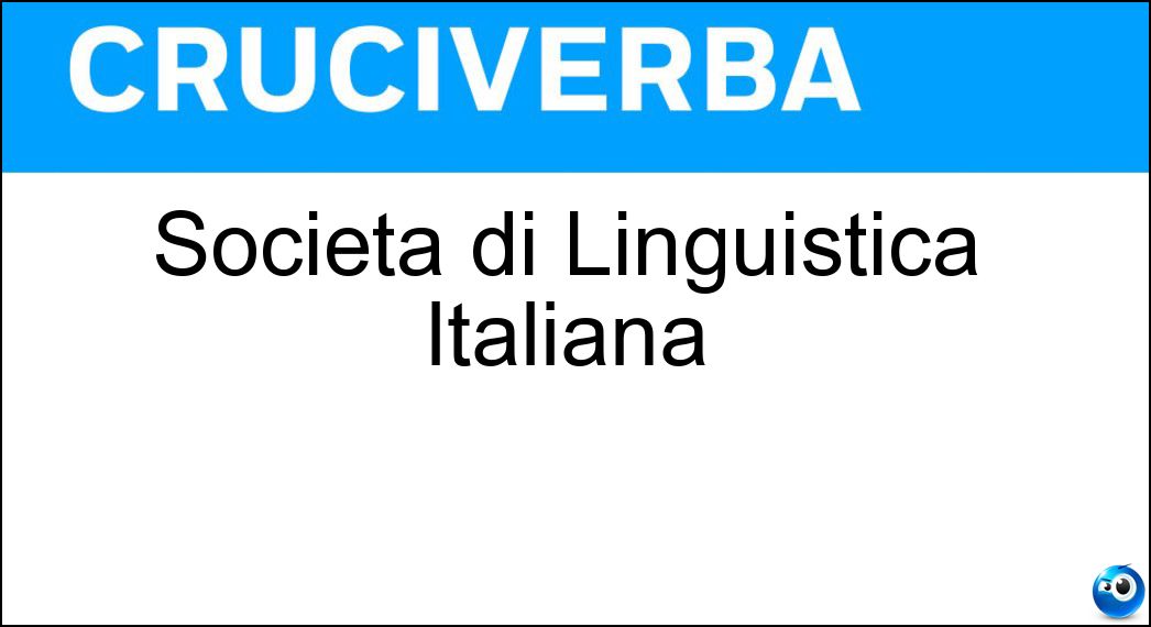 Società di Linguistica Italiana
