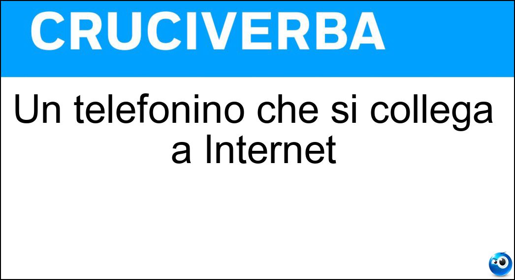 Un telefonino che si collega a Internet Soluzione Un telefonino che si collega a Internet - Smartphone
