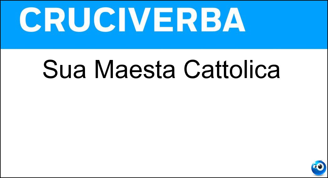 Soluzione Sua Maestà Cattolica - Smc