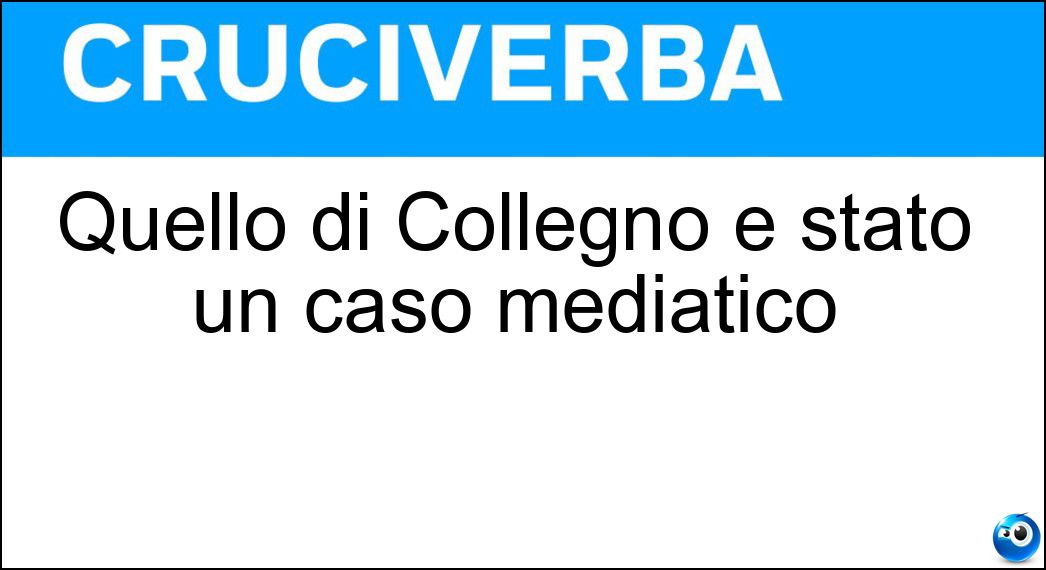 Soluzione Quello di Collegno è stato un caso mediatico - Smemorato