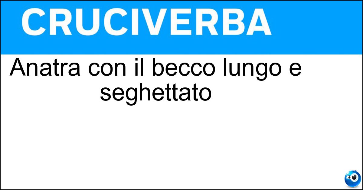 Soluzione Anatra con il becco lungo e seghettato - Smergo