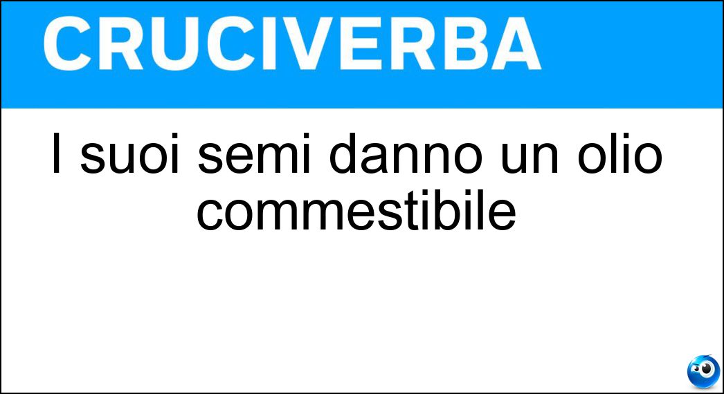 I suoi semi dànno un olio commestibile Soluzione I suoi semi dànno un olio commestibile - Soia