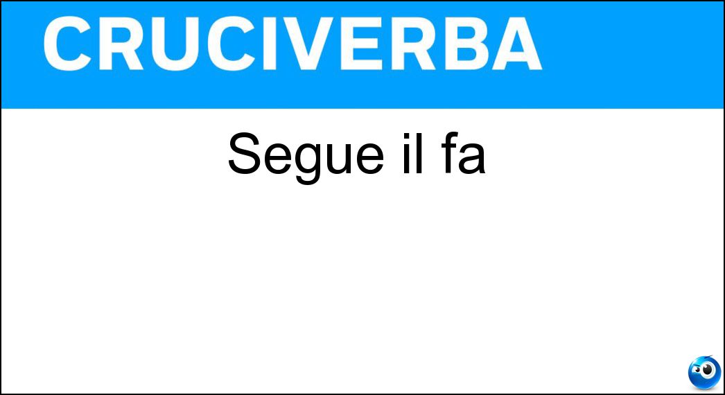 Soluzione Segue il fa - Sol
