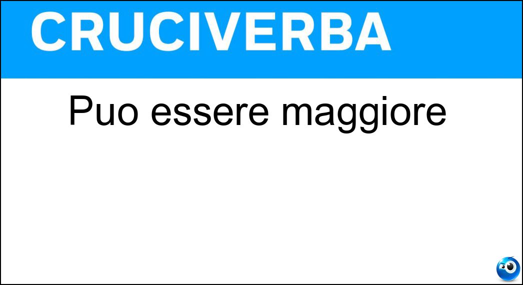 Può essere maggiore Soluzione Può essere maggiore - Sol