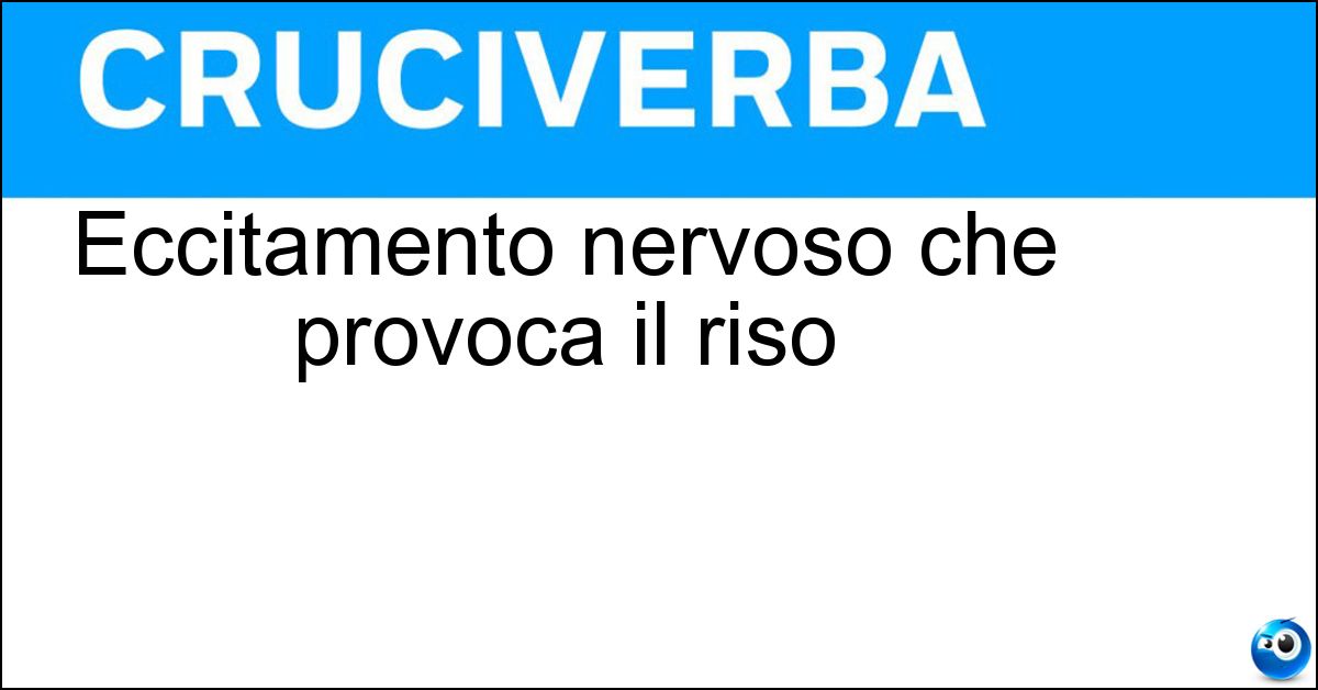 Eccitamento nervoso che provoca il riso Soluzione Eccitamento nervoso che provoca il riso - Solletico
