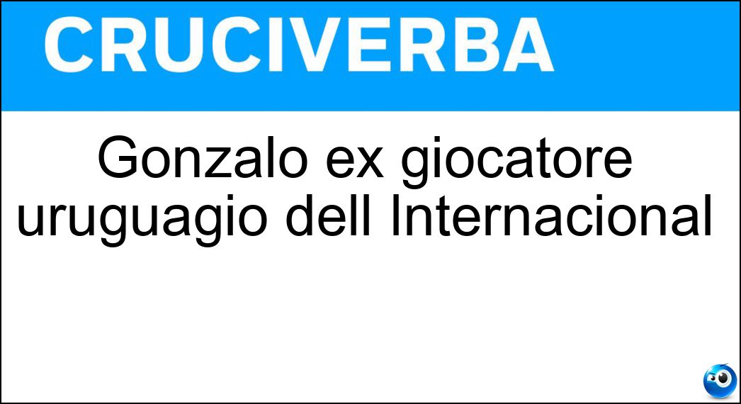 Gonzalo ex giocatore uruguagio dell Internacional