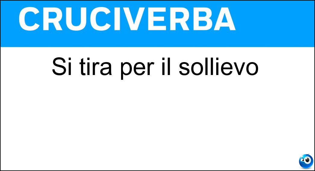 Si tira per il sollievo Soluzione Cruciverba: Si tira per il sollievo - Risposta Sospiro