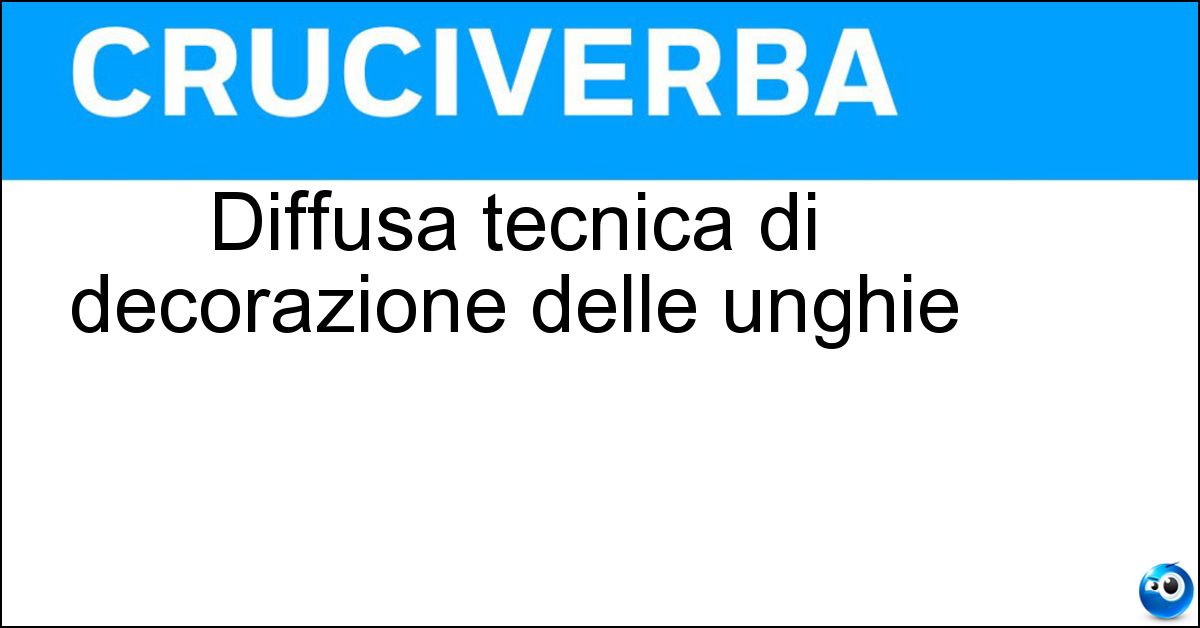Diffusa tecnica di decorazione delle unghie Soluzione Diffusa tecnica di decorazione delle unghie - Sotto Vetro