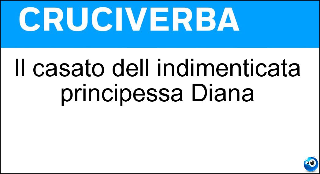 Il casato dell indimenticata principessa Diana