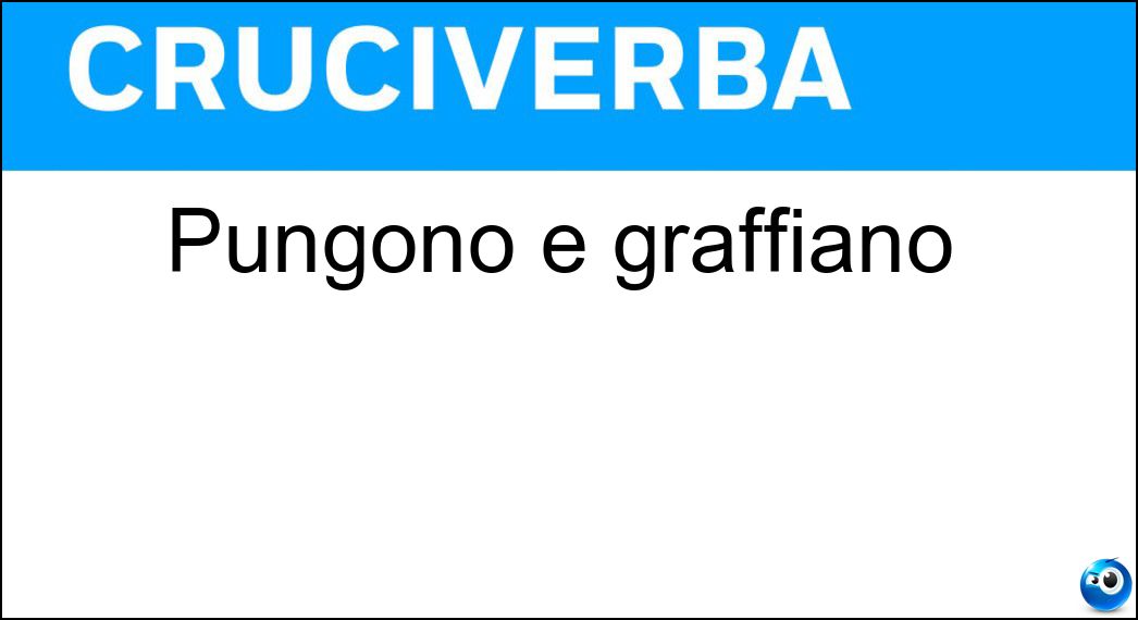 Pungono e graffiano Soluzione Pungono e graffiano - Spine