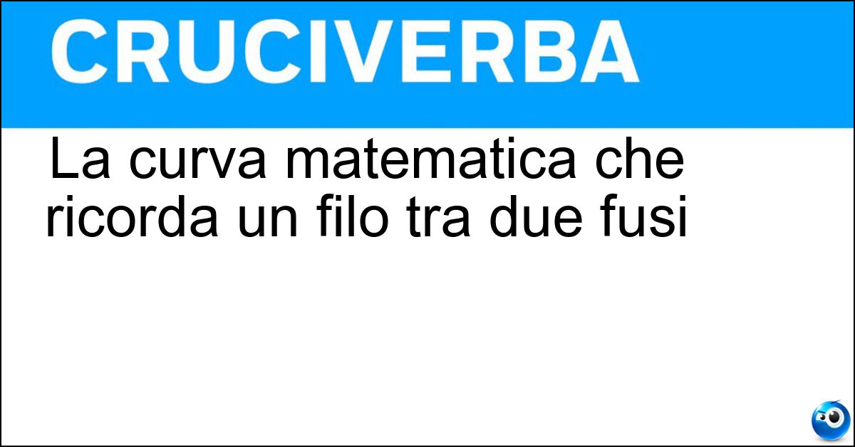 La curva matematica che ricorda un filo tra due fusi Soluzione La curva matematica che ricorda un filo tra due fusi - Spirale Di Eulero