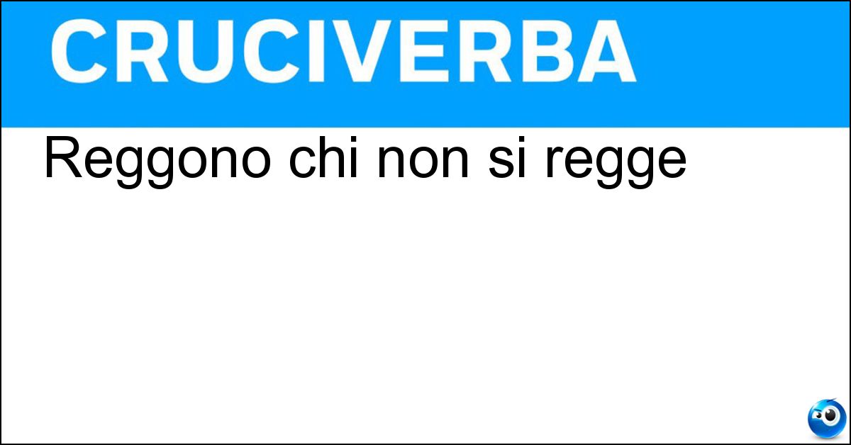 Reggono chi non si regge Soluzione Reggono chi non si regge - Stampelle