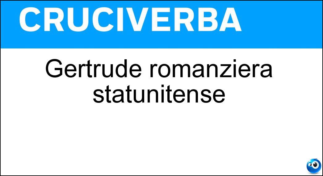 Gertrude romanziera statunitense