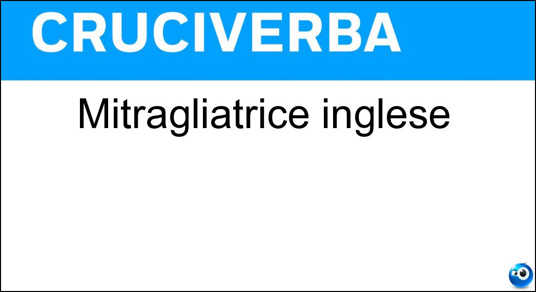 Mitragliatrice inglese Soluzione Mitragliatrice inglese - Sten
