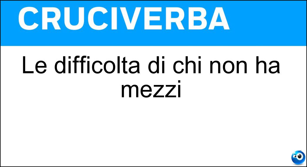 difficoltà mezzi