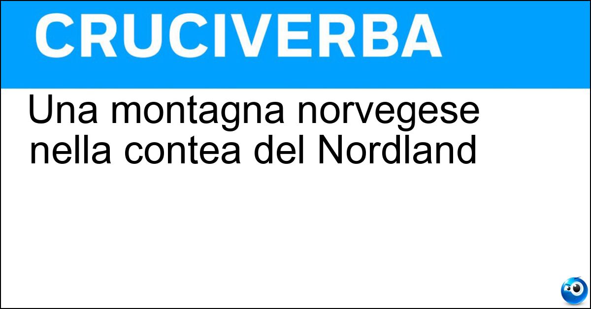 Una montagna norvegese nella contea del Nordland