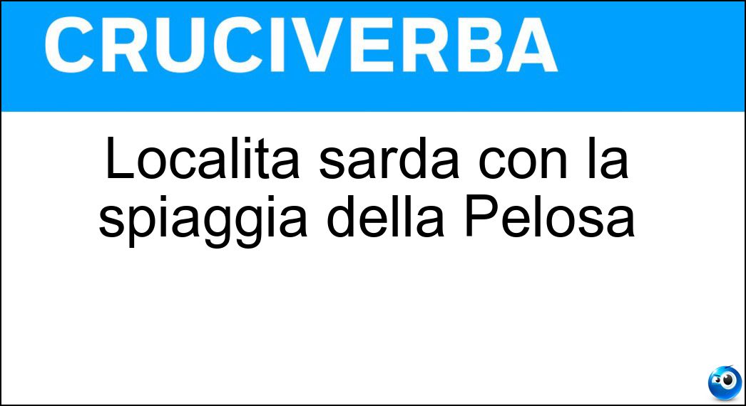 Località sarda con la spiaggia della Pelosa Soluzione Località sarda con la spiaggia della Pelosa - Stintino