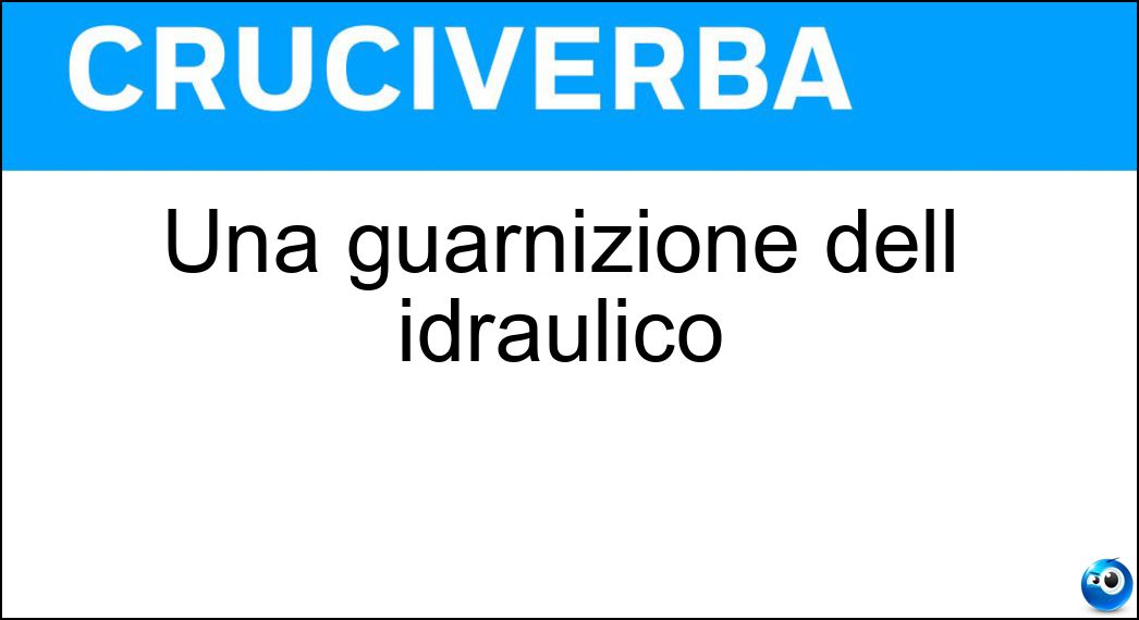 Una guarnizione dell idraulico