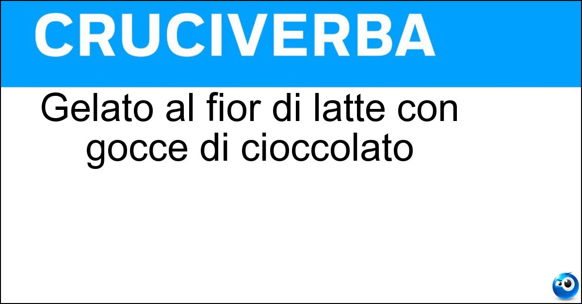 Gelato al fior di latte con gocce di cioccolato Soluzione Gelato al fior di latte con gocce di cioccolato - Stracciatella