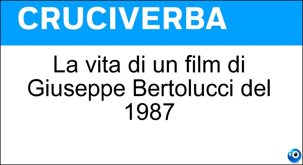 La vita di un film di Giuseppe Bertolucci del 1987 Soluzione La vita di un film di Giuseppe Bertolucci del 1987 - Strana