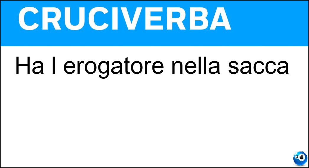 Ha l erogatore nella sacca Soluzione Ha l erogatore nella sacca - Sub