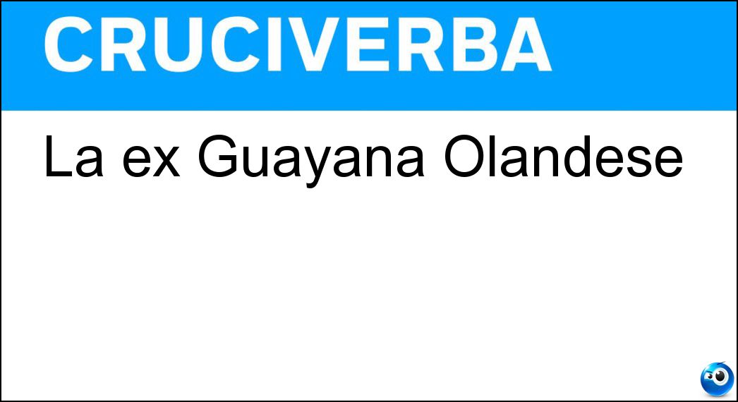 guayana olandese