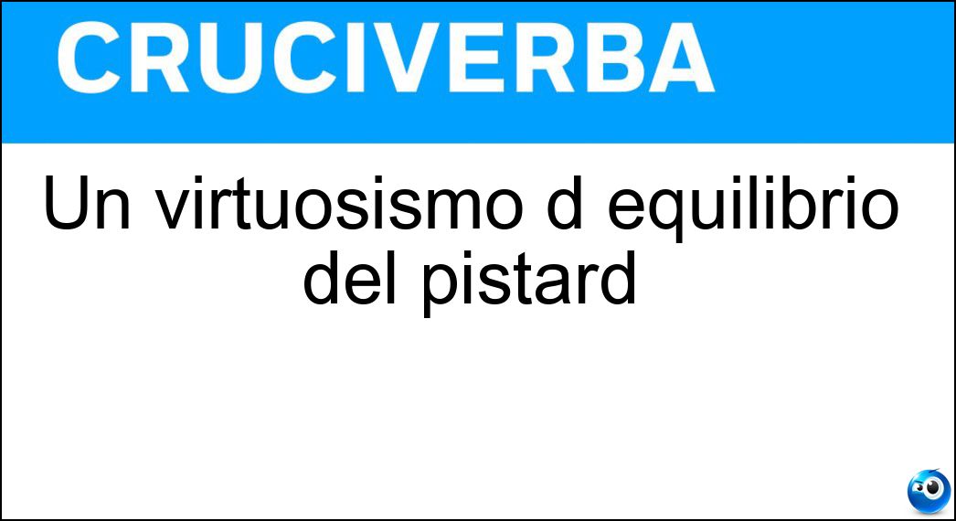 Un virtuosismo d equilibrio del pistard