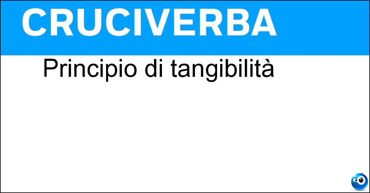 Soluzione Principio di tangibilità - Ta