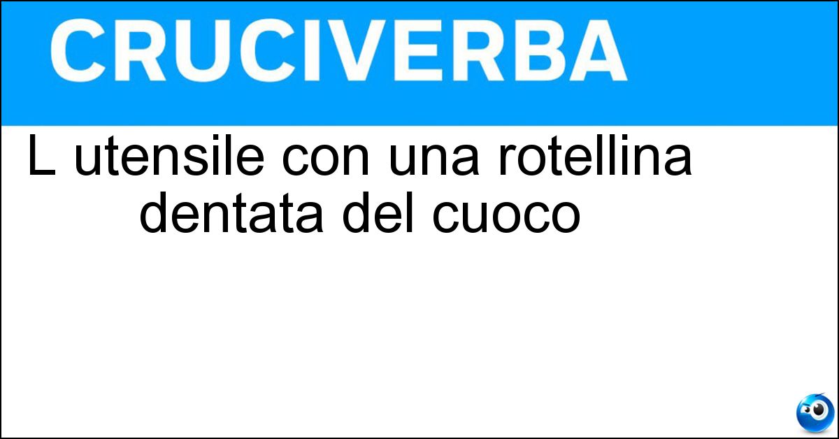 L utensile con una rotellina dentata del cuoco Soluzione L utensile con una rotellina dentata del cuoco - Tagliapasta
