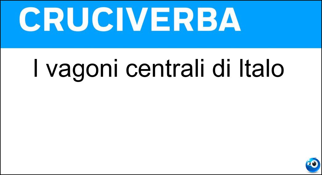I vagoni centrali di Italo Soluzione I vagoni centrali di Italo - Tal