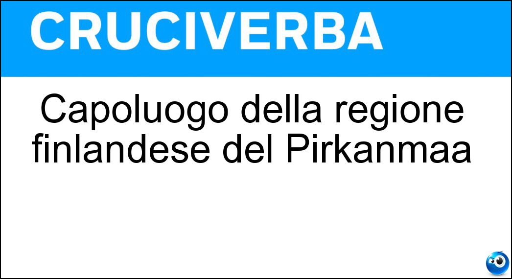 Capoluogo della regione finlandese del Pirkanmaa