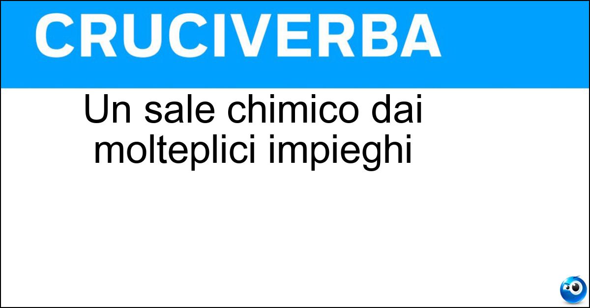 Un sale chimico dai molteplici impieghi Soluzione Un sale chimico dai molteplici impieghi - Tantalato