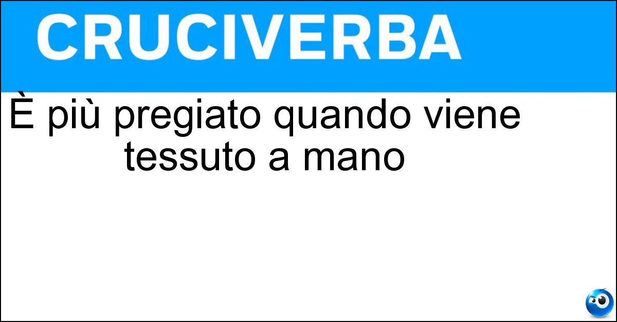 È più pregiato quando viene tessuto a mano Soluzione È più pregiato quando viene tessuto a mano - Tappeto