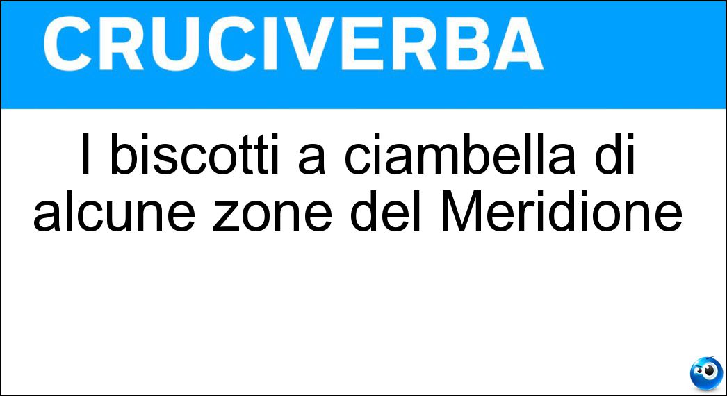 I biscotti a ciambella di alcune zone del Meridione