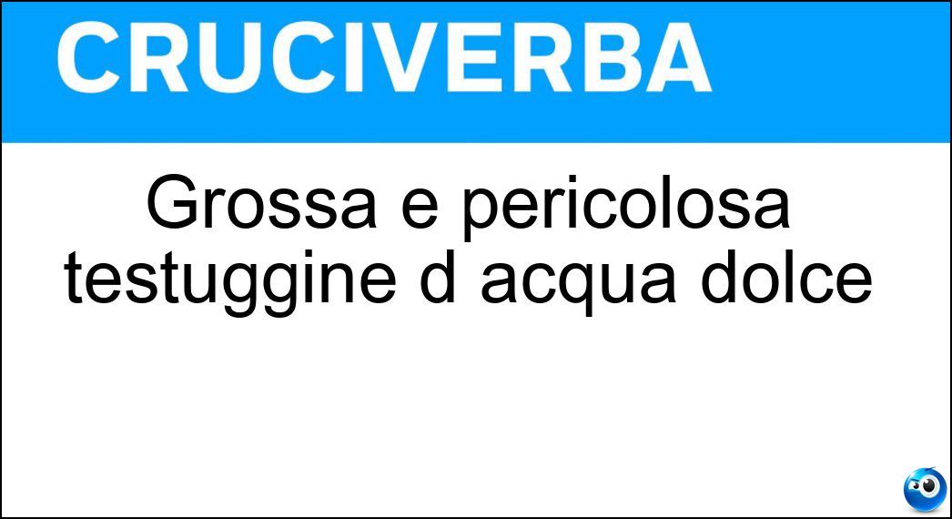 Grossa e pericolosa testuggine d acqua dolce